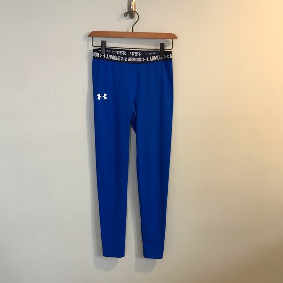 Under Armour Other - Under Armour Girls Blue Leggings Pants Size L 14